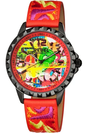REBEL Dumbo Dial Leather Watch