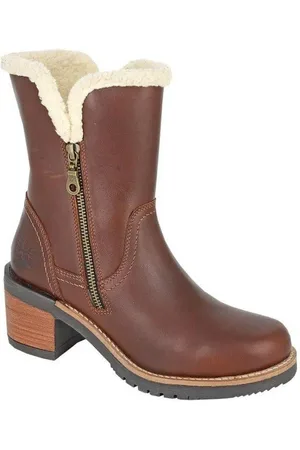 Woodland Twin Zip Leather Ankle Boots