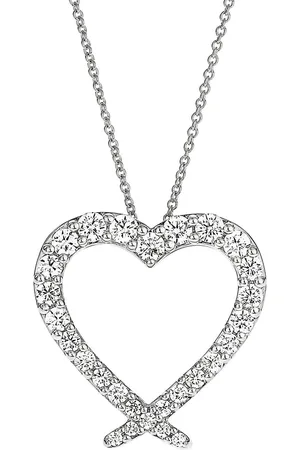 Created Brilliance Liza White Gold Lab Grown Diamond Heart Necklace