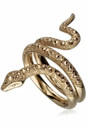 Gemondo Marcasite Plated Sterling Silver Snake Wrap Ring