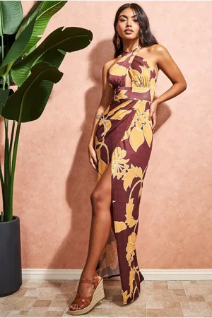 Goddiva Printed Crossover Maxi