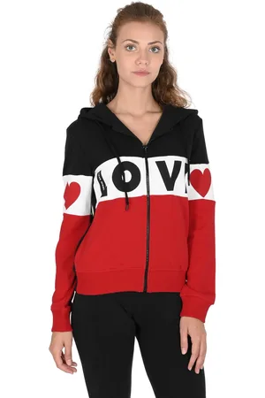 Moschino Heart Print ZipUp Hoodie Women - Multicolor Jackets