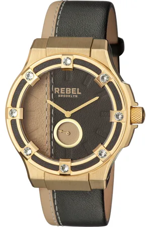 REBEL Flatbush Black/ Dial Leather Watch