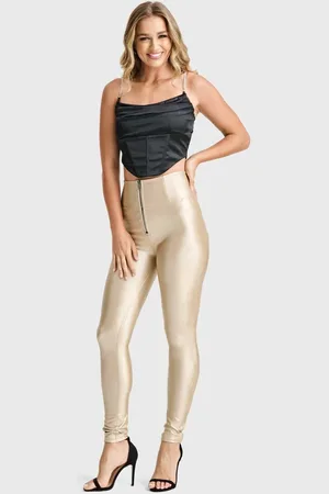 Freddy WR.UP Faux Leather Super High Waisted Full Length Trousers