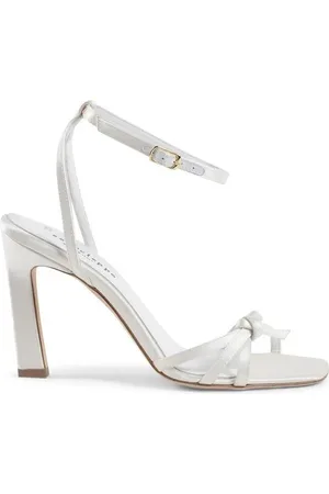 DEE OCLEPPO Ivory Satin High Heel Sandal