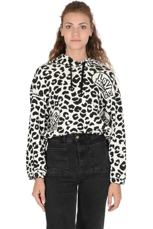 Moschino Leopard Print Hoodie Casual Style Women - Multicolor Sweatshirts