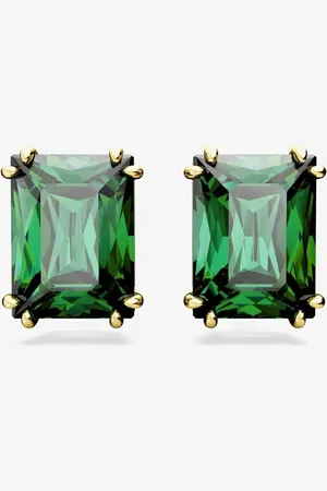Swarovski Matrix Rectangular Cut Gold Plated Stud Earrings 5677142