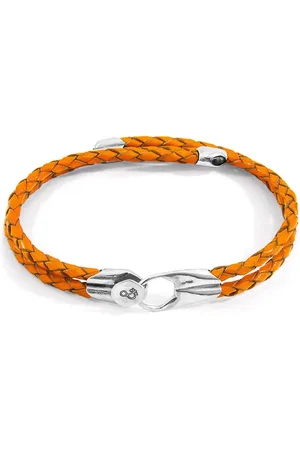 Anchor & Crew Conway Silver and Braided Leather Bracelet