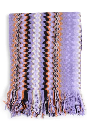 Missoni Zigzag Pattern Knit Scarf with Fringe Women - Multicolor Scarves