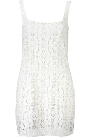 Desigual Lace Mini Dress Sleeveless Square Neck Women - Dresses