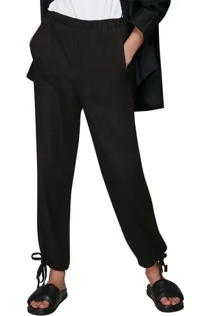 Whistles Washed Tie Hem Trousers Plain