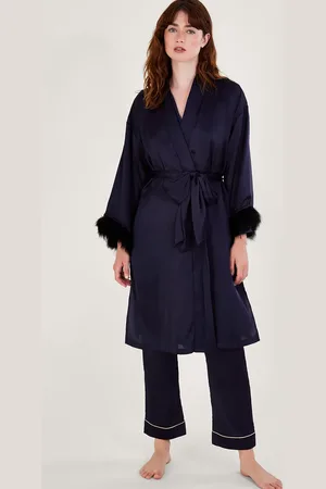 Monsoon Fia Feather Trim Robe