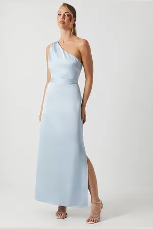 Oasis One Shoulder Satin Maxi Bridesmaid Dress