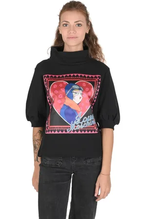 Moschino Mock Neck Heart Print Top Women - Sweatshirts