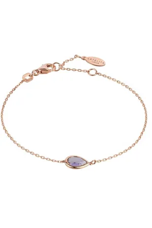 Latelita Pisa Mini Teardrop Bracelet Rosegold Amethyst