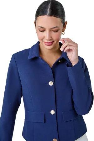 Roman Textured Button Detail Jacket