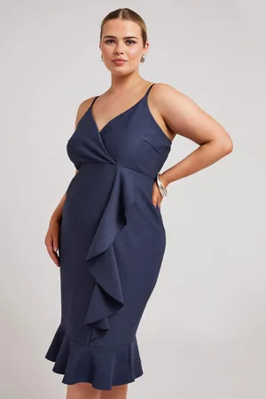 Yours Ruffle Jacquard Dress