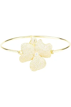 Latelita Flower Large Statement Cuff Bracelet Gold
