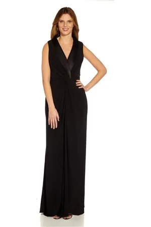 Adrianna Papell Jersey Tuxedo Gown