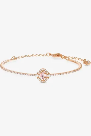 Swarovski Sparkling Dance Tone Pink and White Crystal Bangle 5516476 M