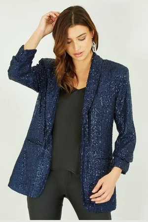 Yumi Sequin Blazer With Pockets