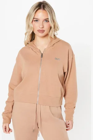 DKNY Metallic Bubble Logo Full Zip Hoodie