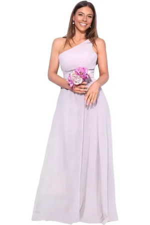 Krisp One Shoulder Evening Maxi Dress