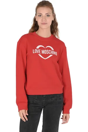Moschino Heart Logo Sweatshirt Women Sweatshirts