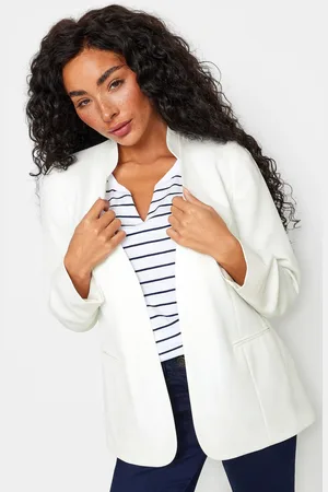 M&Co Petite Collarless Blazer