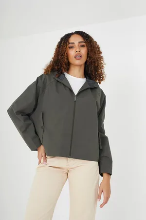 Brave Soul Cropped Raglan Sleeve Jacket With Hood