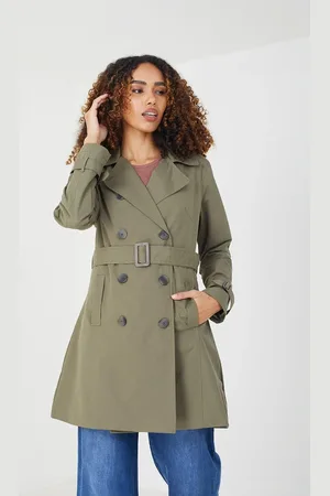 Brave Soul Double Breasted Short Trench Coat