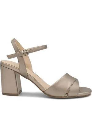 Paradox London Itzy High Block Heel Ankle Strap Sandals