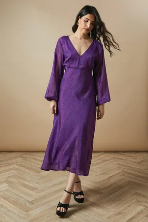 Oasis Occasion Glitter Stripe Cowl Midaxi Dress