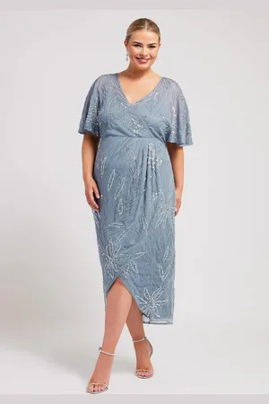 Yours Embellished Wrap Midi Dress