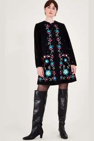 Monsoon Kim Cord Embroidered Short Dress