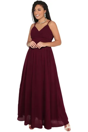 Krisp Crochet Back Strappy Chiffon Maxi Dress