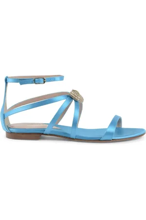 DEE OCLEPPO Heart Satin Sandals Women - Sky