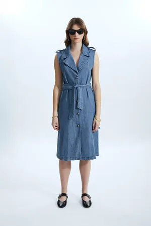 James Lakeland Long Denim Gilet