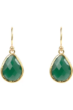 Latelita Petite Drop Earrings Onyx Gold