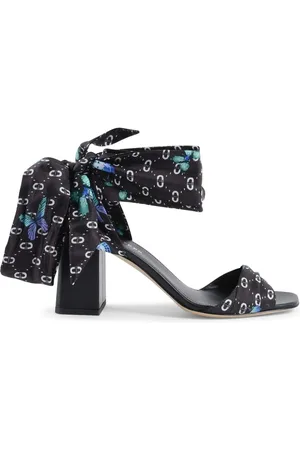 DEE OCLEPPO Floral Print Block Heel Sandals Women