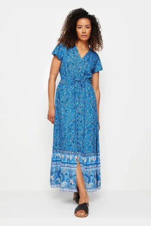 M&Co Floral Print Tiered Maxi Dress