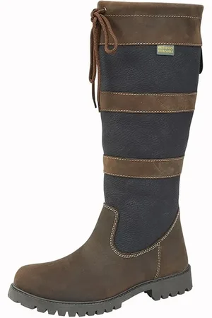 Woodland Waxy Leather Long Calf Boots