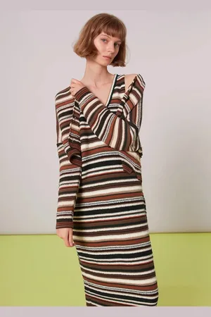 Whistles Willow Striped Knitted Dress