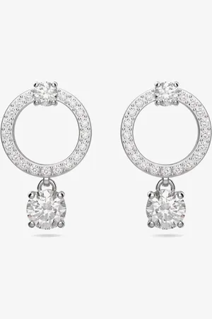 Swarovski Attract White Crystal Circle Earrings 5563278