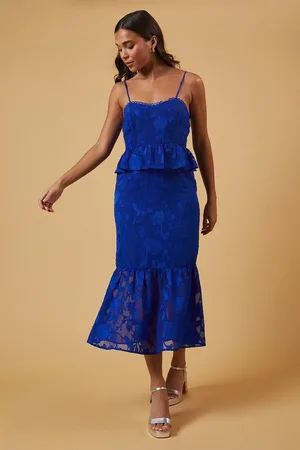 Oasis Petite Occasion Jacquard Peplum Midaxi Dress