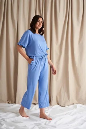 PRETTY YOU Bamboo Frill Tee Trouser Set
