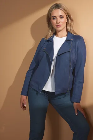 M&Co Faux Suede Biker Jacket