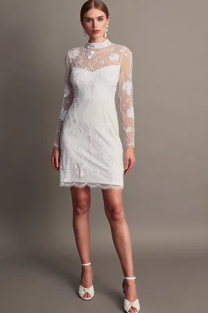 Monsoon Krystyna Embroidered Short Bridal Dress