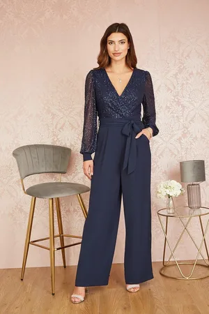 Yumi Sequin Jumpsuit With Long Sleeves