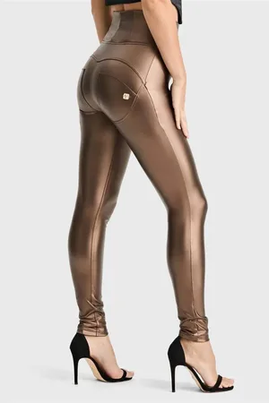 Freddy WR.UP Faux Leather Super High Waisted Full Length Trousers